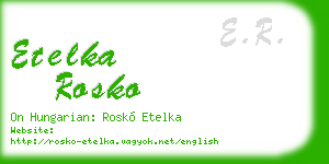 etelka rosko business card